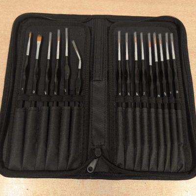set pinceles precision estuche articulado